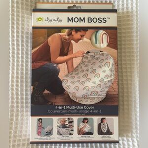 Itzy Ritzy Mom Boss Nursing Carseat Cover - Over the Rainbow